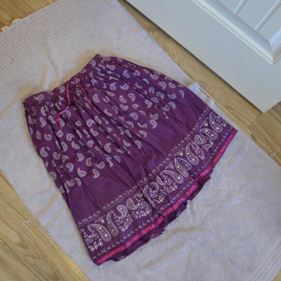 Purple Paisley Cherokee Skirt - Picture 1 of 3